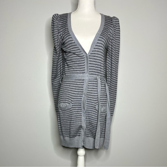 French Connection Houndstooth Cardigan Dress - Picture 8 of 8